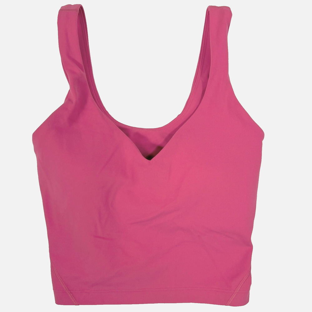Lululemon Align Tank Top 0 LW1DUDS Sports Bra Raspberry Pink Yoga Crop Brami Gym